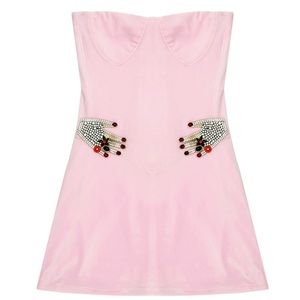 BOYS lie handsy velour mini dress